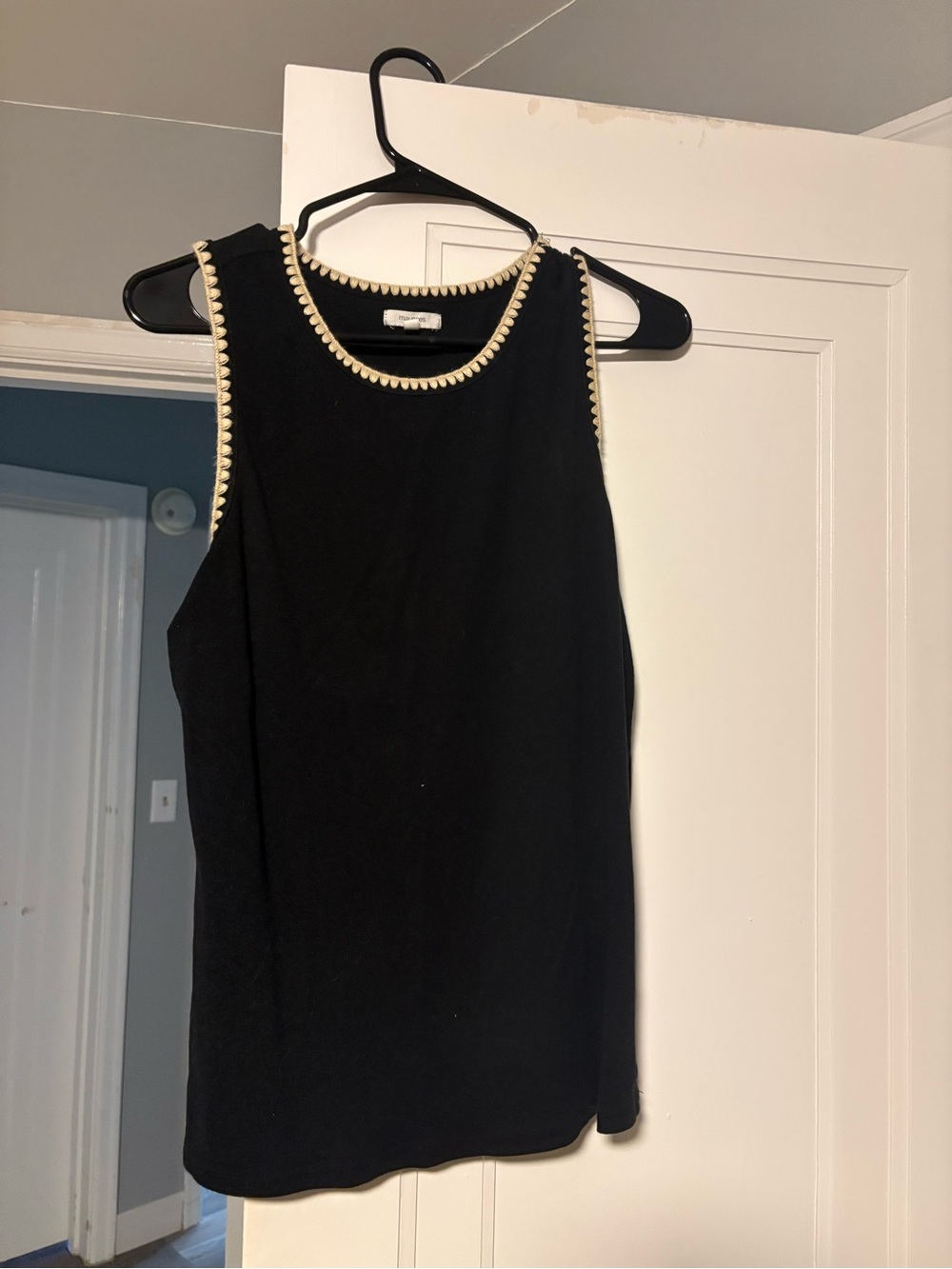 Maurices Black Tank with Cream Trim